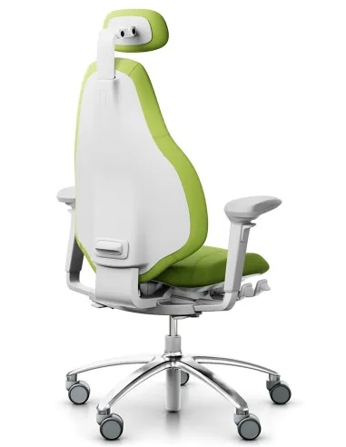 Кресло FLOKK RH MEREO 220 SILVER GREY эргономичное, салатовое