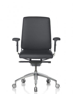 Кресло SITIA BLACK OR WHITE LOW BACK, кожаное, с низкой спинкой 2