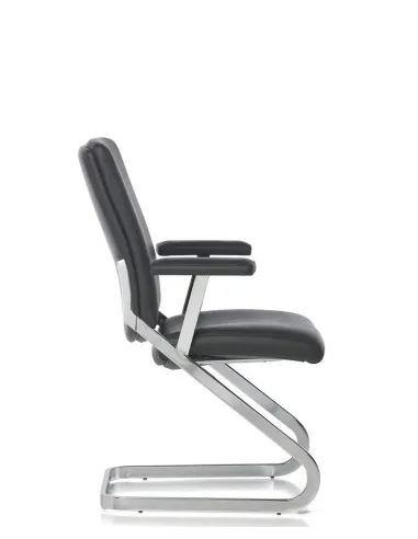 Кресло SITIA BLACK OR WHITE на полозьях, для посетителей