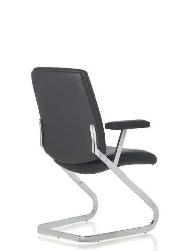 Кресло SITIA BLACK OR WHITE на полозьях, для посетителей