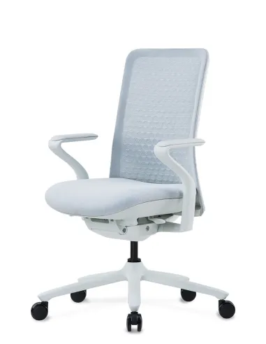 Кресло KRESLALUX POLY ICE WHITE, тканевое, белый цвет - купить в Киеве, Одессе, Днепре, Харькове, Львове, Мариуполе