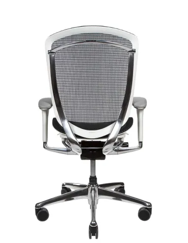 Кресло OKAMURA CONTESSA II SECONDA, черная сетка, белый корпус - купить в Киеве, Днепре, Одессе, Харькове