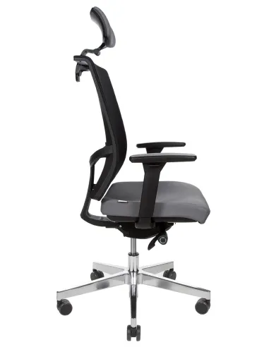 Кресло GROSPOL LEVEL BS HD CHROME для оператора