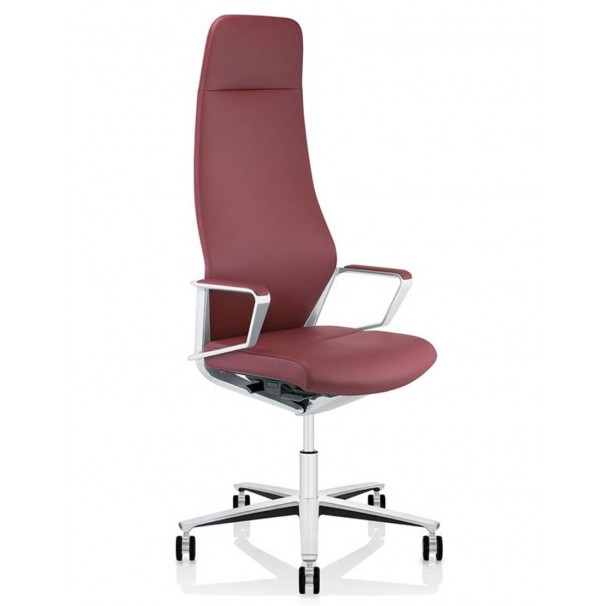 Крісло керівника ZÜCO SIGNO SG 605, шкіряне, червоного кольору, купити в кабінет директора