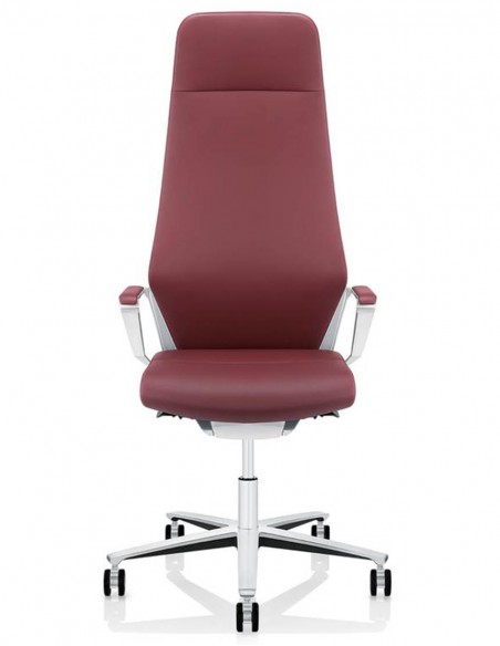 Крісло керівника ZÜCO SIGNO SG 605, шкіряне, червоного кольору, купити в кабінет директора