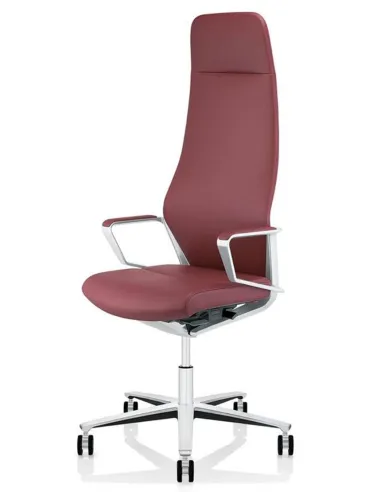 Крісло керівника ZÜCO SIGNO SG 605, шкіряне, червоного кольору, купити в кабінет директора