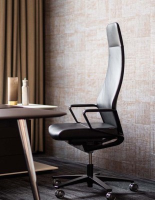 Кресло руководителя ZÜCO SIGNO SG 605, кожаное, цвет midnight black 2