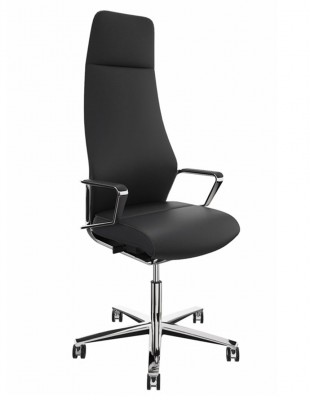 Кресло руководителя ZÜCO SIGNO SG 605, кожаное, цвет midnight black