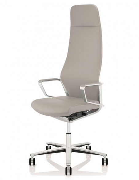 Кресло руководителя ZÜCO SIGNO SG 605, кожаное, platin grey