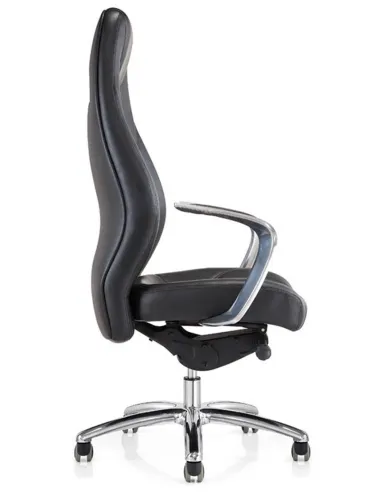 Кресло руководителя F161 кожаное, черный цвет - купить в Киеве, Днепре, Харькове, Одессе, Виннице, Львове