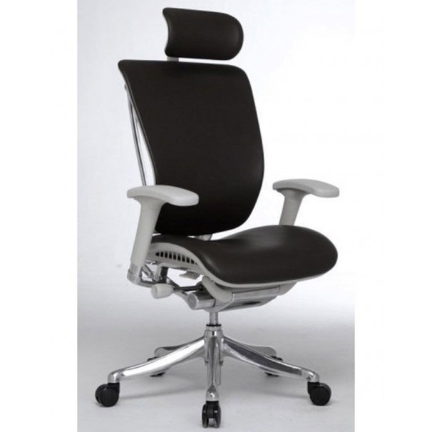 Кресло EXPERT Spring Leather (SPL01-G) для руководителя, эргономичное, черная кожа