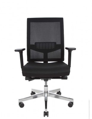 Кресло GROSPOL LEVEL BS CHROME, для оператора, цвет черный 2