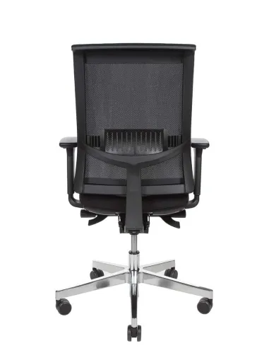 Кресло GROSPOL LEVEL BS CHROME, для оператора, цвет черный