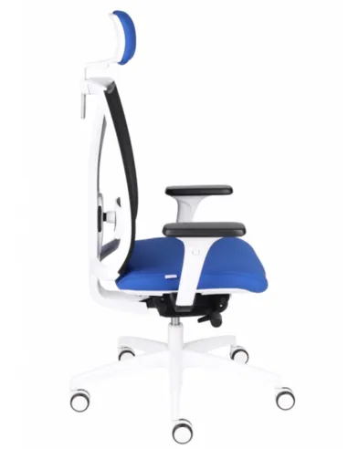 Кресло GROSPOL VALIO WS HD WHITE эргономичное, цвет синий