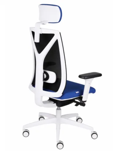Кресло GROSPOL VALIO WS HD WHITE эргономичное, цвет синий