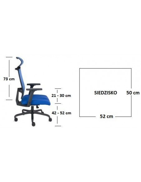 Кресло GROSPOL ERGOFIX TM06, для оператора, размеры