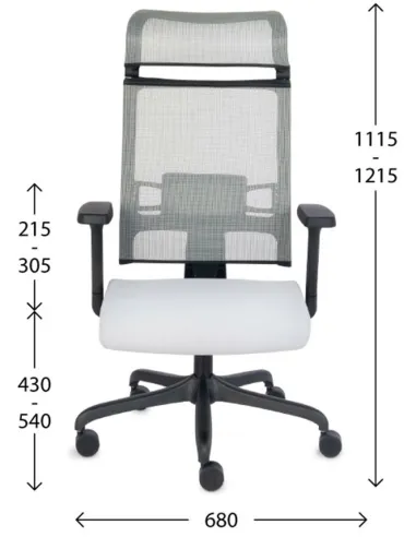 Кресло GROSPOL ERGOFIX TM06, для оператора, цвет серый - цена Киев, Харьков, Одесса, Львов, Днепр, Винница, Запорожье