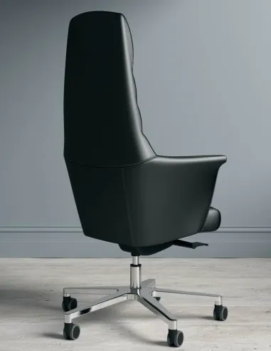 Кресло SITLAND OF COURSE для руководителя, кожа черного цвета