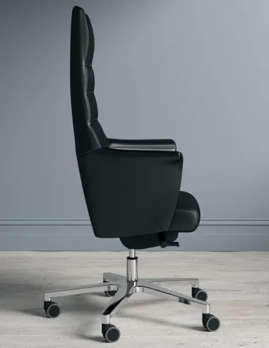 Кресло SITLAND OF COURSE для руководителя, кожа черного цвета