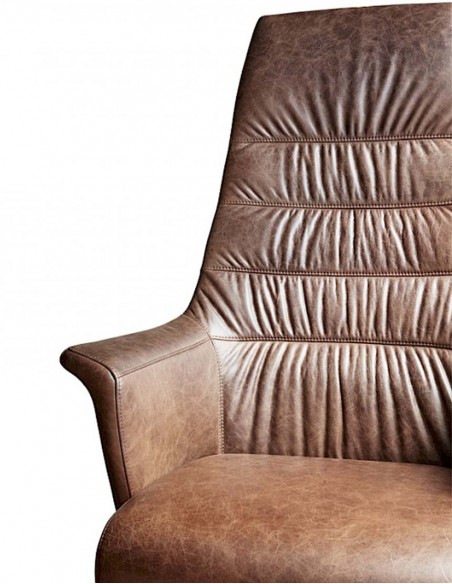 Кресло SITLAND OF COURSE для руководителя, кожа цвет коричневый