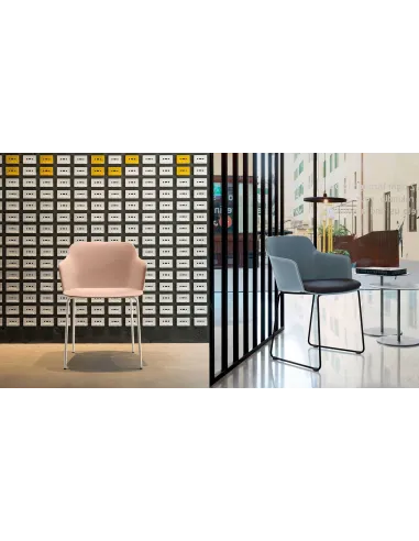 Кресло QUINTI SEDUTE DEEP PLASTIC, для посетителей, на ножках - цена Киев, Харьков, Днепр, Одесса, Львов, Черновцы, Ровно