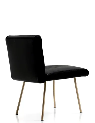 Кресло QUINTI SEDUTE GINEVRA, кожаное, на ножках, для гостей