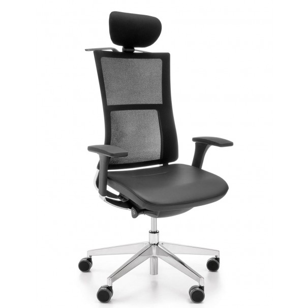 Крісло PROFIM VIOLLE (151 SFL), для керівника, шкірянне сидіння, сітчаста спинка