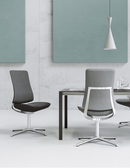 Крісло PROFIM VIOLLE (130F PU) GRAPHITE, для конференцій, тканинне, купити якісні конференц крісла для переговорів