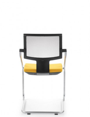 Кресло PROFIM XENON NET 20V CHROME, для посетителей, без подлокотников, купить качественные офисные стулья на полозьях 2