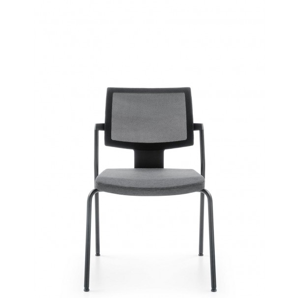 Кресло PROFIM XENON NET 20H BLACK, для посетителей, на ножках