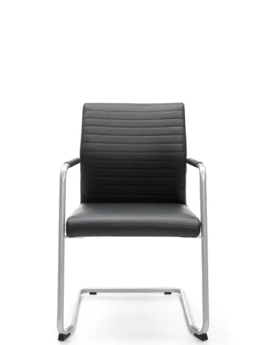 Кресло посетителя PROFIM ACOS PRO 30V METALLIC, кожа с прострочкой