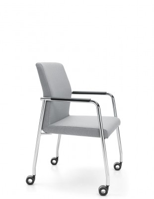 Кресло посетителя PROFIM ACOS PRO 30HC, на ножках с колесами 2