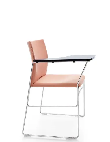 Кресло PROFIM ARIZ 570V CHROME, для конференций, аудиторий, с откыдным столиком