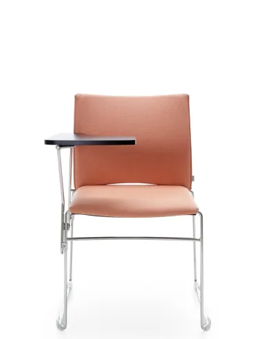 Кресло PROFIM ARIZ 570V CHROME, для конференций, аудиторий, с откыдным столиком