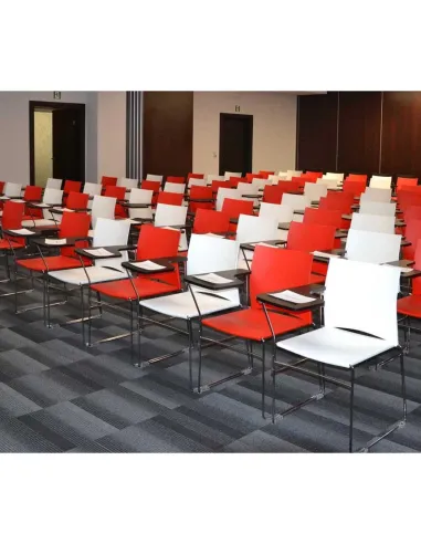 Кресло PROFIM ARIZ 570V CHROME, для конференций, аудиторий, с подставкой