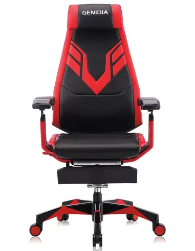 Кресло компьютерное GENIDIA GAMING (M-GN-BB-HAL-ML-RE), с подставкой для ног - цена Киев, Харьков, Днепр, Одесса, Львов