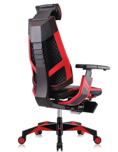 Кресло компьютерное GENIDIA GAMING (M-GN-BB-HAL-ML-RE), с подставкой для ног - цена Киев, Харьков, Днепр, Одесса, Львов