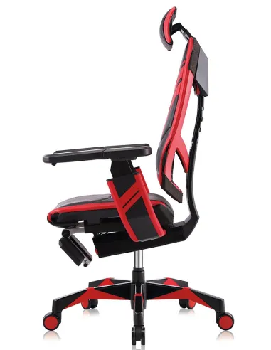 Кресло компьютерное GENIDIA GAMING (M-GN-BB-HAL-ML-RE), с подставкой для ног - цена Киев, Харьков, Днепр, Одесса, Львов