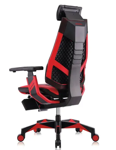 Кресло компьютерное GENIDIA GAMING (M-GN-BB-HAL-ML-RE), с подставкой для ног - цена Киев, Харьков, Днепр, Одесса, Львов