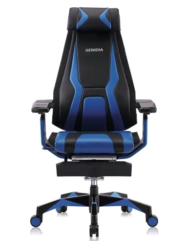Кресло компьютерное GENIDIA GAMING (M-GN-BB-HAL-ML-BL), с подставкой для ног - цена Киев, Харьков, Днепр, Одесса, Львов