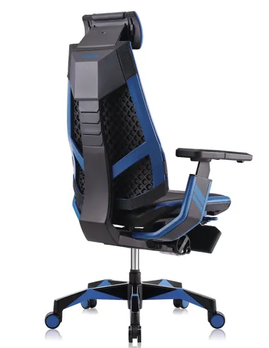 Кресло компьютерное GENIDIA GAMING (M-GN-BB-HAL-ML-BL), с подставкой для ног - цена Киев, Харьков, Днепр, Одесса, Львов