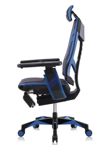 Кресло компьютерное GENIDIA GAMING (M-GN-BB-HAL-ML-BL), с подставкой для ног - цена Киев, Харьков, Днепр, Одесса, Львов