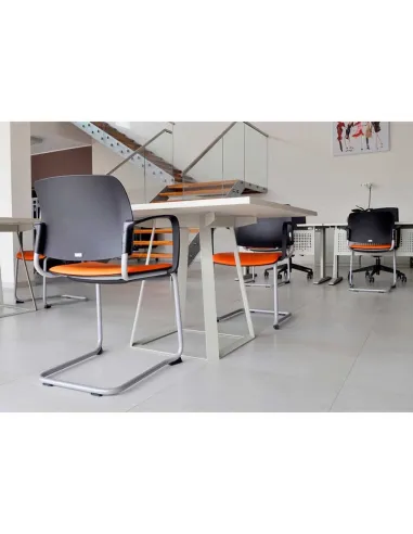 Кресло посетителя PROFIM BIT 560V 2P CHROME, на полозьях, консольное - цена Киев, Харьков, Львов, Одеса, Днепр, Винница, Ужгород