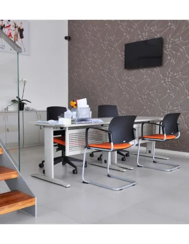 Кресло посетителя PROFIM BIT 560V 2P CHROME, на полозьях, консольное - цена Киев, Харьков, Львов, Одеса, Днепр, Винница, Ужгород