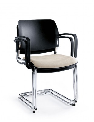 Кресло посетителя PROFIM BIT 560V 2P CHROME, на полозьях, консольное 2