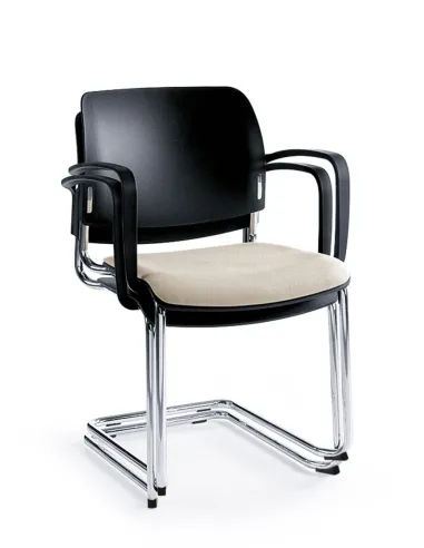 Кресло посетителя PROFIM BIT 560V 2P CHROME, на полозьях, консольное