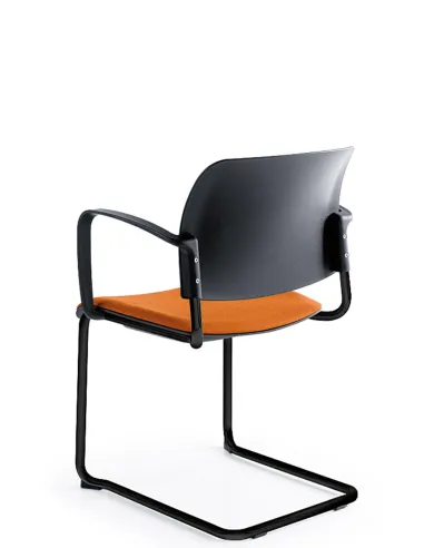 Кресло посетителя PROFIM BIT 560V 2P CHROME, на полозьях, консольное