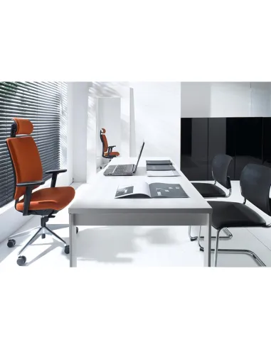 Кресло посетителя PROFIM BIT 560V 2P CHROME, на полозьях, консольное - цена Киев, Харьков, Львов, Одеса, Днепр, Винница, Ужгород