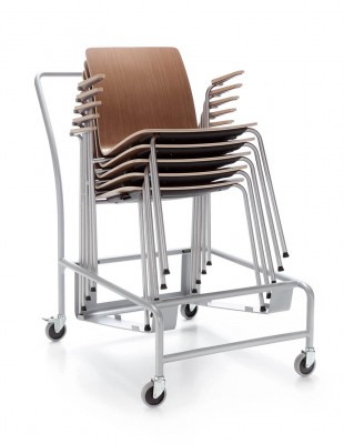 Кресло посетителя PROFIM COM K12H CHROME 2P, деревянное, на ножках 2