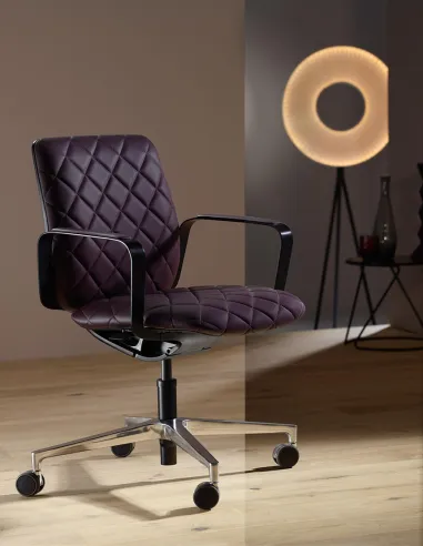 Кресло KLOBER CONWORK COW98, кожаное - цена Киев, Днепр, Одесса, Львов, Харьков, Запорожье